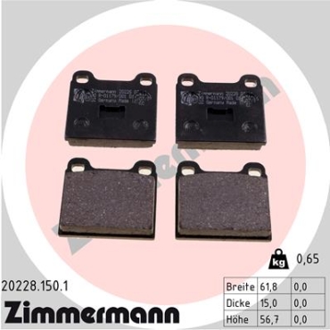 Zimmermann Brake pads for AUDI 80 (81, 85, B2) front