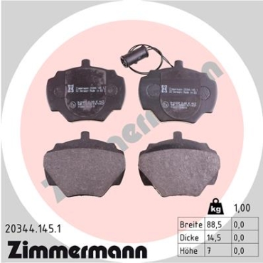 Zimmermann Brake pads for LAND ROVER DEFENDER Cabrio (L316) rear