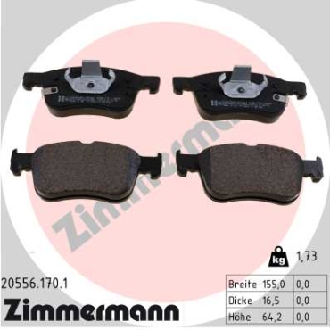 Zimmermann Brake pads for FORD KUGA III (DFK) front