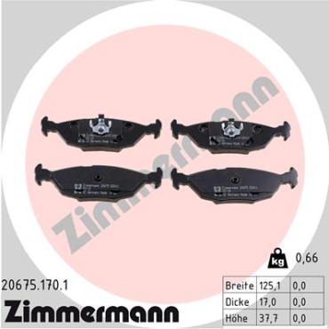 Zimmermann Brake pads for BMW 3 (E30) rear