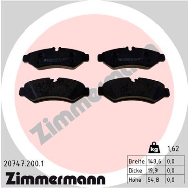 Zimmermann Brake pads for MERCEDES-BENZ SPRINTER 4-t Pritsche/Fahrgestell (B907, B910) rear