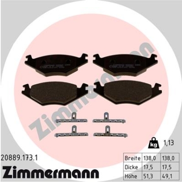 Zimmermann Brake pads for VW POLO CLASSIC (86C, 80) front