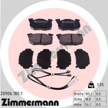 Zimmermann Brake pads for CITROËN C15 (VD-_) front