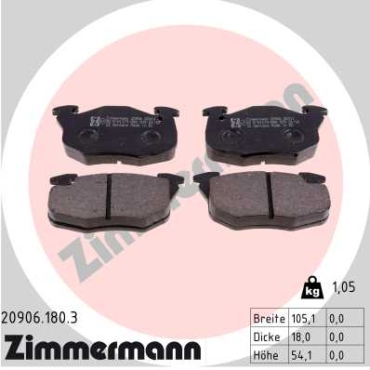 Zimmermann Brake pads for CITROËN SAXO (S0, S1) front
