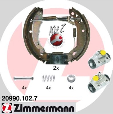 Zimmermann Bremsbacken Kit für RENAULT CLIO I (B/C57_, 5/357_) hinten