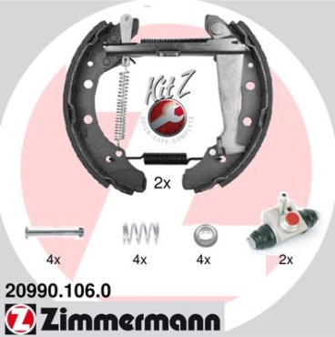 Zimmermann Bremsbacken Kit für AUDI A2 (8Z0) hinten