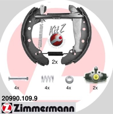 Zimmermann Brake Shoe Kit for SKODA FABIA I Combi (6Y5) rear