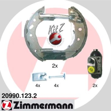 Zimmermann Bremsbacken Kit für MAZDA 121 III (JASM, JBSM) hinten