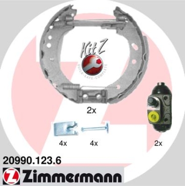 Zimmermann Brake Shoe Kit for FORD ESCORT VII Cabriolet (ALL) rear
