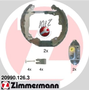 Zimmermann Brake Shoe Kit for FORD FOCUS Turnier (DNW) rear