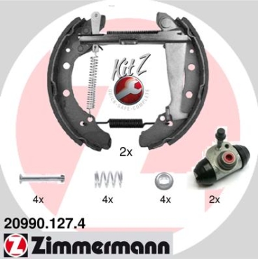 Zimmermann Brake Shoe Kit for SKODA FELICIA II Kombi (6U5) rear