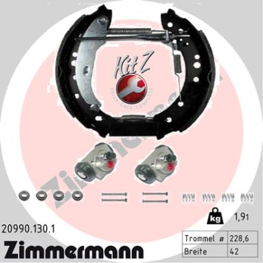 Zimmermann Brake Shoe Kit for RENAULT CLIO II (BB_, CB_) rear