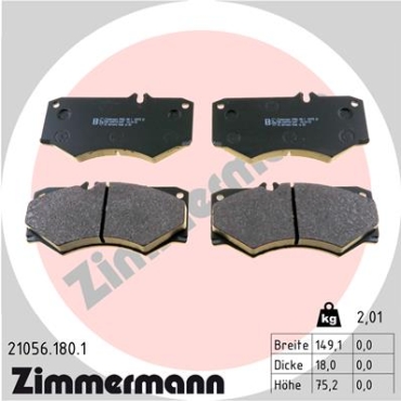 Zimmermann Bremsbeläge für PUCH G-MODELL (W463) vorne