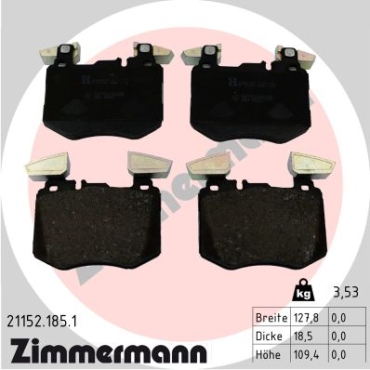 Zimmermann Brake pads for MERCEDES-BENZ GLC (X253) front