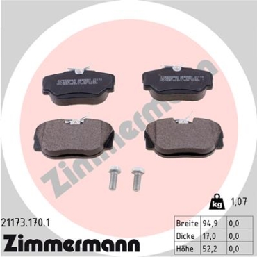 Zimmermann Brake pads for BMW 3 (E30) front