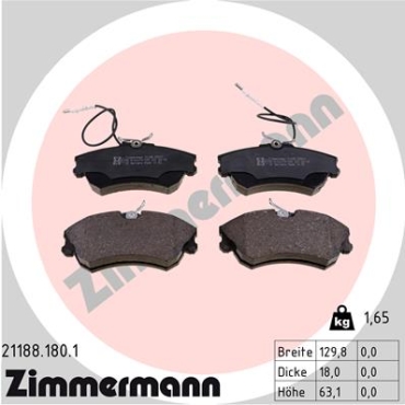 Zimmermann Brake pads for RENAULT ESPACE III (JE0_) front