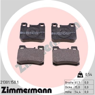 Zimmermann Brake pads for MERCEDES-BENZ 190 (W201) rear