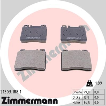 Zimmermann Brake pads for MERCEDES-BENZ S-KLASSE Coupe (C140) front