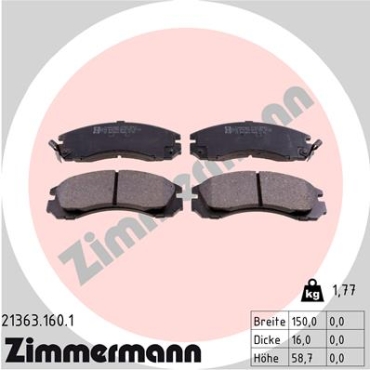 Zimmermann Brake pads for CITROËN C-CROSSER (EP_) front