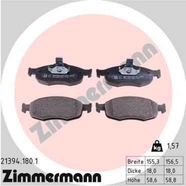 Zimmermann Brake pads for FORD MONDEO I (GBP) front