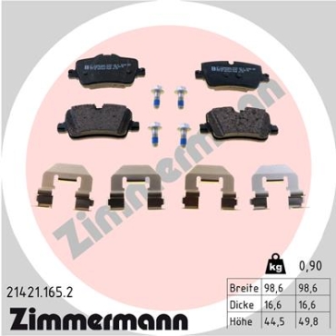 Zimmermann Bremsbeläge für BMW 3 (G20, G80) hinten