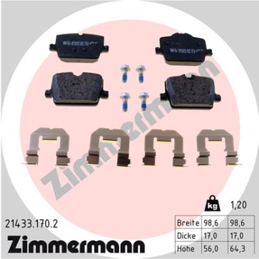 Zimmermann Brake pads for BMW 3 Touring Van (G21) rear