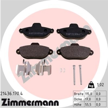 Zimmermann Brake pads for LANCIA Y (840_) front