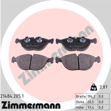 Zimmermann Brake pads for MERCEDES-BENZ E-KLASSE T-Model (S210) front