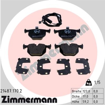 Zimmermann Brake pads for BMW Z4 Coupe (E86) rear