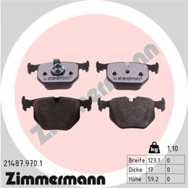Zimmermann rd:z Brake pads for BMW 3 Cabriolet (E46) rear