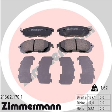 Zimmermann Brake pads for NISSAN JUKE (F15) front