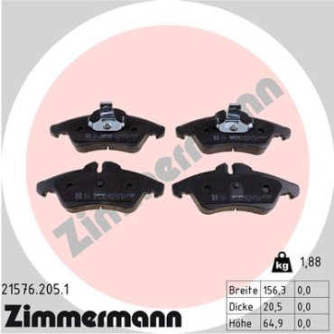Zimmermann Brake pads for MERCEDES-BENZ SPRINTER 3-t Bus (903) front