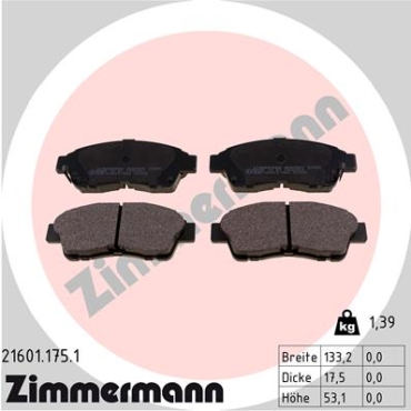 Zimmermann Bremsbeläge für TOYOTA COROLLA Compact (_E10_) vorne