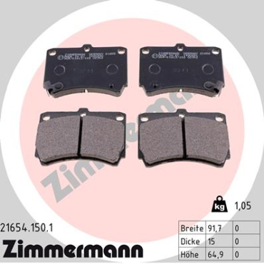 Zimmermann Brake pads for MAZDA 323 S V (BA) front