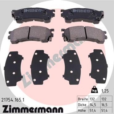 Zimmermann Brake pads for MAZDA 626 IV (GE) front