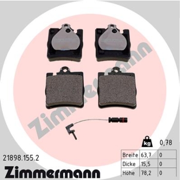 Zimmermann Brake pads for MERCEDES-BENZ E-KLASSE (W210) rear