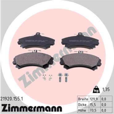Zimmermann Brake pads for VOLVO S40 I (644) front