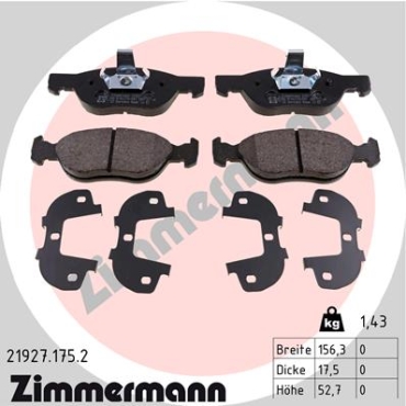Zimmermann Brake pads for FIAT PUNTO (188_) front