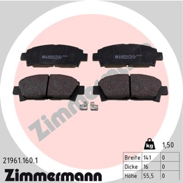 Zimmermann Brake pads for TOYOTA CARINA E Stufenheck (_T19_) front