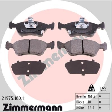 Zimmermann Brake pads for TOYOTA AVENSIS Liftback (_T22_) front