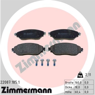 Zimmermann Brake pads for OPEL VIVARO B Combi (X82) front