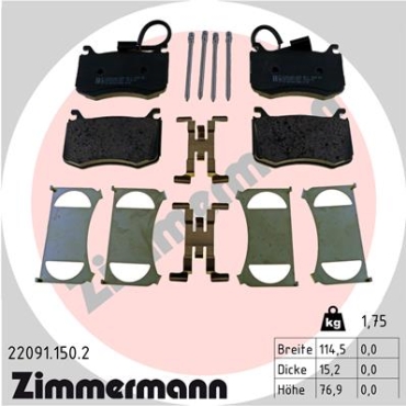 Zimmermann Brake pads for ALFA ROMEO STELVIO (949_) front