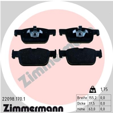 Zimmermann Brake pads for VOLVO S90 II (234) front