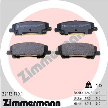 Zimmermann Brake pads for FORD USA MUSTANG Coupe rear