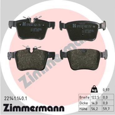 Zimmermann Brake pads for JAGUAR I-PACE (X590) rear