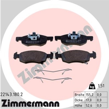Zimmermann Brake pads for OPEL CORSA E (X15) front