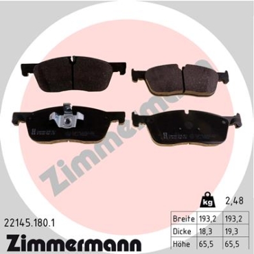 Zimmermann Brake pads for JAGUAR XE (X760) front