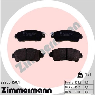 Zimmermann Brake pads for MAZDA 2 (DL, DJ) front