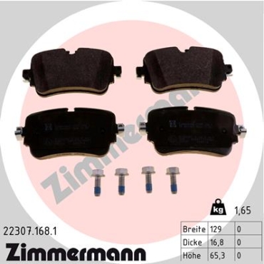 Zimmermann Brake pads for AUDI A6 Avant (C8, 4A5) rear