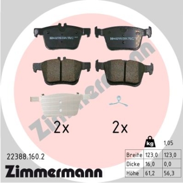 Zimmermann Brake pads for VW T-ROC (A11, D11) rear